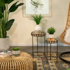 2pc 26/23" H Plant Stands Brown - Sagebrook Home