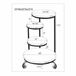 Asprey Plant Stand with Wheels Black - Powell Company -Cheap Planters Store unnamed file 6979