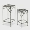 2pc Square Iron Plant Stands With Ridged Detail Black - Ore International -Cheap Planters Store unnamed file 7006