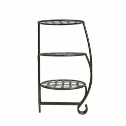 Sunnydaze Decor Sunnydaze Indoor/Outdoor Steel Decorative Checker Top 3-Tiered Flower Plant Stand Display - Bronze - 2pk -Cheap Planters Store unnamed file 7032