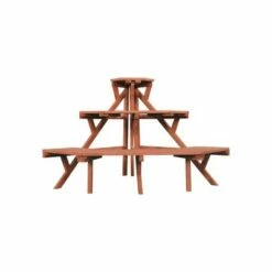 24" H Novelty Wood Planter Stands and Holders - Brown - Leisure Season