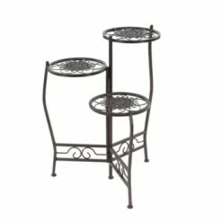 Olivia & May 24" Modern Metal Novelty Plant Stand Brown - Olivia & May -Cheap Planters Store unnamed file 7088