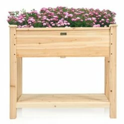 Costway Raised Garden Bed Elevated Wood Planter Box Stand for Vegetable Flower -Cheap Planters Store unnamed file 711