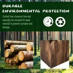 Outsunny 40" x 16" x 12" Raised Bed Garden Flower Planter Box with Fir Wood 4 Drainage Holes & Lightweight Build -Cheap Planters Store unnamed file 716