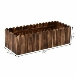 Outsunny 40" x 16" x 12" Raised Bed Garden Flower Planter Box with Fir Wood 4 Drainage Holes & Lightweight Build -Cheap Planters Store unnamed file 717