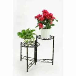 24.5" 3-Tier Rectangular Heart Clover Plant Stand - Ore International