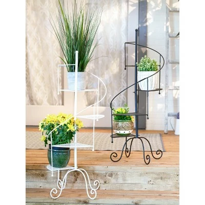Zingz & Thingz Indoor/Outdoor Iron Spiral Showcase Plant Stand Black - Zings & Thingz 7 Zingz & Thingz Indoor/Outdoor Iron Spiral Showcase Plant Stand Black - Zings & Thingz - Image 5