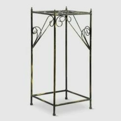 Square Iron Plant Stand Black/Gold - Ore International