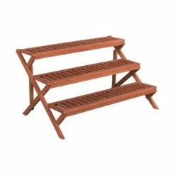 20" H Novelty Wood Planter Stands And Holders - Brown - Leisure Season
