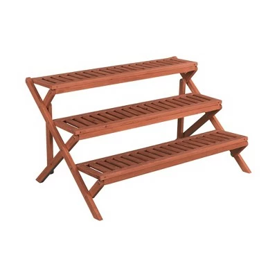 20" H Novelty Wood Planter Stands And Holders - Brown - Leisure Season 3 20" H Novelty Wood Planter Stands And Holders - Brown - Leisure Season