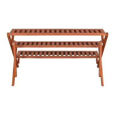 20" H Novelty Wood Planter Stands And Holders - Brown - Leisure Season 4 20" H Novelty Wood Planter Stands And Holders - Brown - Leisure Season - Image 2