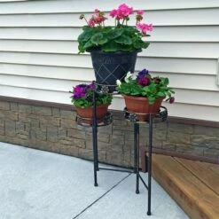 Sunnydaze Decor Sunnydaze Indoor/Outdoor Steel 3-Tiered Folding Decorative Potted Flower Plant Stand Display - 29" - Bronze 12 Sunnydaze Decor Sunnydaze Indoor/Outdoor Steel 3-Tiered Folding Decorative Potted Flower Plant Stand Display - 29" - Bronze -Cheap Planters Store unnamed file 7234