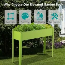 Costway 40''x12'' Outdoor Elevated Garden Plant Stand Raised Tall Flower Bed -Cheap Planters Store unnamed file 724