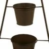 Zingz & Thingz 18.5" Indoor/Outdoor Metal Windmill Plant Stand Black - Zings & Thingz