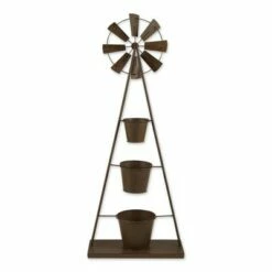 Zingz & Thingz 18.5" Indoor/Outdoor Metal Windmill Plant Stand Black - Zings & Thingz 12 Zingz & Thingz 18.5" Indoor/Outdoor Metal Windmill Plant Stand Black - Zings & Thingz -Cheap Planters Store unnamed file 7291