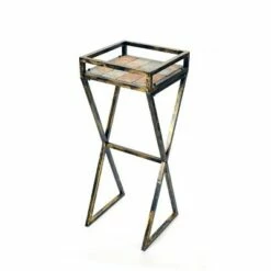 Metal Rectangular Plant Stand with Gray Stone Slab - Black/Gold - Ore International 13 Metal Rectangular Plant Stand with Gray Stone Slab - Black/Gold - Ore International -Cheap Planters Store unnamed file 7307