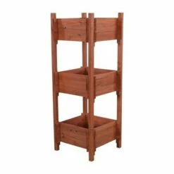47" H Rectangular Wood Planter Stands And Holders - Brown - Leisure Season -Cheap Planters Store unnamed file 7310