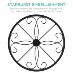 Best Choice Products Set of 4 Indoor Outdoor Metal Plant Stands, Flowerpot Holders for Home & Garden w/Starburst Design -Cheap Planters Store unnamed file 7315