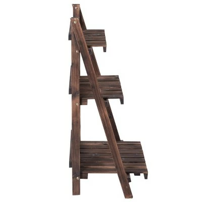 Costway 3 Tier Outdoor Wood Design Flower Pot Shelf Stand Folding Display Rack Garden 9 Costway 3 Tier Outdoor Wood Design Flower Pot Shelf Stand Folding Display Rack Garden - Image 7