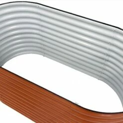 Sunnydaze Decor Sunnydaze Large Oval Steel Raised Garden Bed - Stand-Up Height - 62.5" W x 32" H - Brown -Cheap Planters Store unnamed file 734