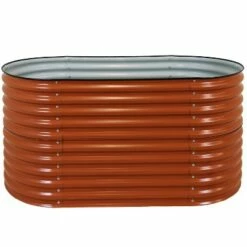 Sunnydaze Decor Sunnydaze Large Oval Steel Raised Garden Bed - Stand-Up Height - 62.5" W x 32" H - Brown -Cheap Planters Store unnamed file 735