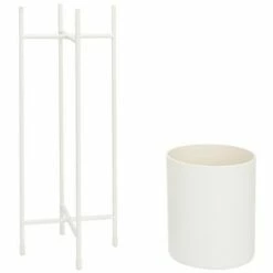Juvale 2 Piece Modern Planter with Tall Stand, Standing Pot, Home Décor, White, 29.3 & 23 in Tall 12 Juvale 2 Piece Modern Planter with Tall Stand, Standing Pot, Home Décor, White, 29.3 & 23 in Tall -Cheap Planters Store unnamed file 7381
