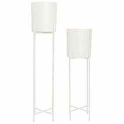 Juvale 2 Piece Modern Planter with Tall Stand, Standing Pot, Home Décor, White, 29.3 & 23 in Tall 13 Juvale 2 Piece Modern Planter with Tall Stand, Standing Pot, Home Décor, White, 29.3 & 23 in Tall -Cheap Planters Store unnamed file 7382