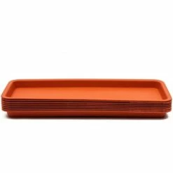 Farmlyn Creek 8 Pack Plastic Plant Saucer Trays for Pots & Garden Decor, Red, 16.5 x 6.5 in. -Cheap Planters Store unnamed file 7415