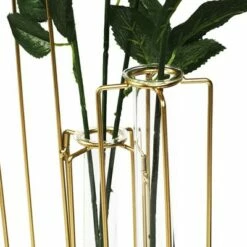 Juvale Set of 6 Gold Metal Hinged Plant Stand Set with Glass Test Tube Flower Vases -Cheap Planters Store unnamed file 7420