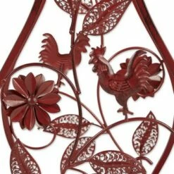Zingz & Thingz 12.59" Indoor/Outdoor Iron Rooster Hourglass Triple Plant Stand Red - Zings & Thingz -Cheap Planters Store unnamed file 7424