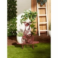 Zingz & Thingz 12.59" Indoor/Outdoor Iron Rooster Hourglass Triple Plant Stand Red - Zings & Thingz -Cheap Planters Store unnamed file 7429