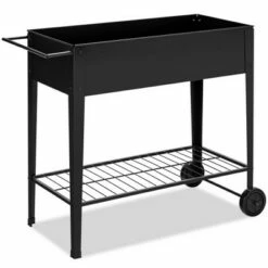 Costway Raised Garden Bed Elevated Planter Box on Wheels Steel Planter w/Shelf -Cheap Planters Store unnamed file 744