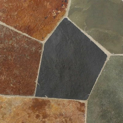 Sunnydaze Decor Sunnydaze Indoor/Outdoor Steel Frame Decorative Slate Tile Top Flower Plant Stand Display Side Table - 12" 5 Sunnydaze Decor Sunnydaze Indoor/Outdoor Steel Frame Decorative Slate Tile Top Flower Plant Stand Display Side Table - 12" - Image 3