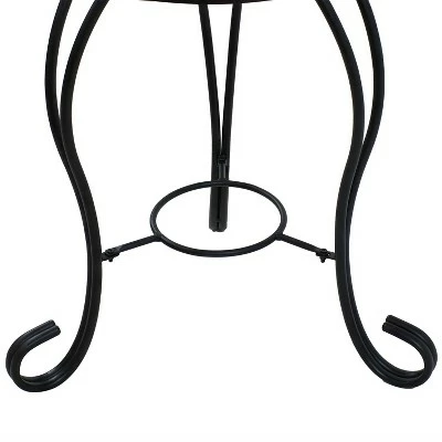 Sunnydaze Decor Sunnydaze Indoor/Outdoor Steel Frame Decorative Slate Tile Top Flower Plant Stand Display Side Table - 12" 6 Sunnydaze Decor Sunnydaze Indoor/Outdoor Steel Frame Decorative Slate Tile Top Flower Plant Stand Display Side Table - 12" - Image 4