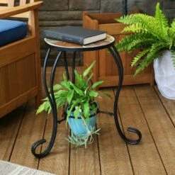 Sunnydaze Decor Sunnydaze Indoor/Outdoor Steel Frame Decorative Slate Tile Top Flower Plant Stand Display Side Table - 12" 12 Sunnydaze Decor Sunnydaze Indoor/Outdoor Steel Frame Decorative Slate Tile Top Flower Plant Stand Display Side Table - 12" -Cheap Planters Store unnamed file 7442