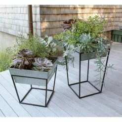 22" Large Indoor Outdoor Iron Arne Plant Stand with Deep Galvanized Steel Tray Black - ACHLA Designs 9 22" Large Indoor Outdoor Iron Arne Plant Stand with Deep Galvanized Steel Tray Black - ACHLA Designs -Cheap Planters Store unnamed file 7458