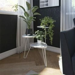 Athena Plant Stand Marble - Novogratz White -Cheap Planters Store unnamed file 7502