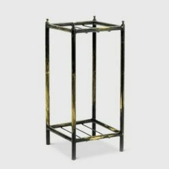 2-Tier Square Iron Plant Stand Black/Gold - Ore International