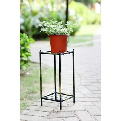 2-Tier Square Iron Plant Stand Black/Gold - Ore International 6 2-Tier Square Iron Plant Stand Black/Gold - Ore International - Image 4