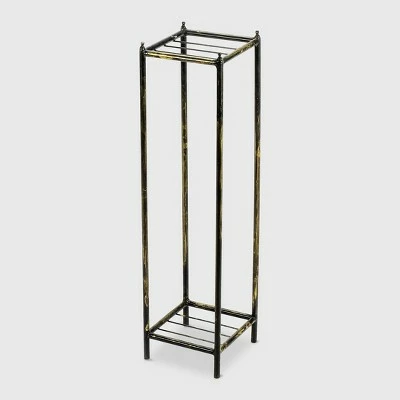2-Tier Square Iron Plant Stand Black/Gold - Ore International 9 2-Tier Square Iron Plant Stand Black/Gold - Ore International - Image 7