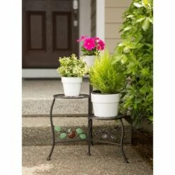 Zingz & Thingz 10.1" Indoor/Outdoor Iron Country Apple Plant Stand Black - Zings & Thingz -Cheap Planters Store unnamed file 7557