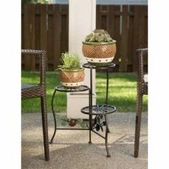 Zingz & Thingz 10.1" Indoor/Outdoor Iron Country Apple Plant Stand Black - Zings & Thingz -Cheap Planters Store unnamed file 7559