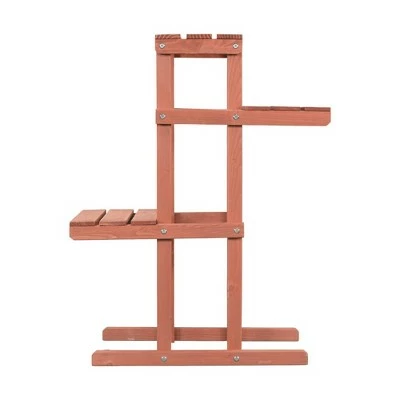Rectangular 3 Tier Plant Stand - Brown - Leisure Season 3 Rectangular 3 Tier Plant Stand - Brown - Leisure Season