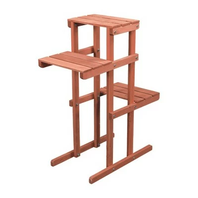 Rectangular 3 Tier Plant Stand - Brown - Leisure Season 4 Rectangular 3 Tier Plant Stand - Brown - Leisure Season - Image 2