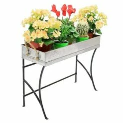 22" Stylish Trestle Indoor Outdoor Steel and Iron Plant Stand Black Powder Coat Finish - Achla Designs -Cheap Planters Store unnamed file 7582
