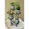 18" Cascading Iron Plant Stand for 4 Planters Graphite - ACHLA Designs