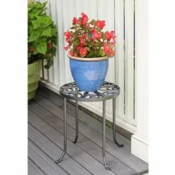 14" Tall Round Trivet Iron Plant Stand Graphite Powder Coat Finish - Achla Designs -Cheap Planters Store unnamed file 7630