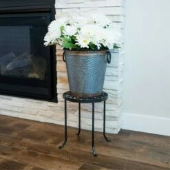 14" Tall Round Trivet Iron Plant Stand Graphite Powder Coat Finish - Achla Designs -Cheap Planters Store unnamed file 7633