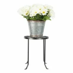 14" Tall Round Trivet Iron Plant Stand Graphite Powder Coat Finish - Achla Designs -Cheap Planters Store unnamed file 7634