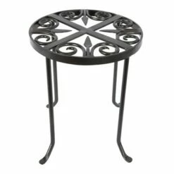 14" Tall Round Trivet Iron Plant Stand Graphite Powder Coat Finish - Achla Designs -Cheap Planters Store unnamed file 7636